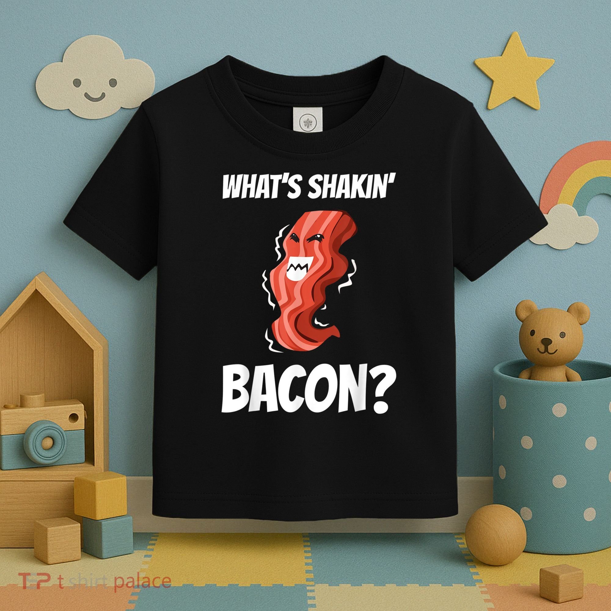 Funny What's Shakin' Bacon For Men Women Meat Eater BBQ Toddler T-Shirt