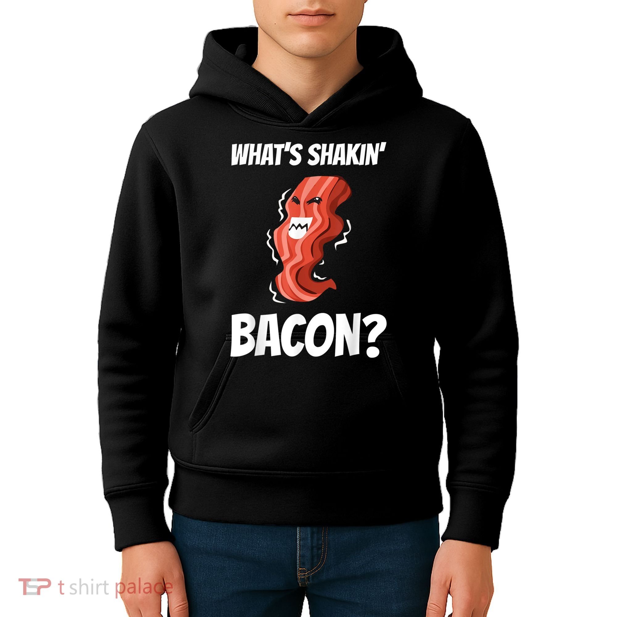 Funny What's Shakin' Bacon For Men Women Meat Eater BBQ Kids Hoodie