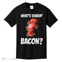 Funny What's Shakin' Bacon For Men Women Meat Eater BBQ Kids T-Shirt thumb 0