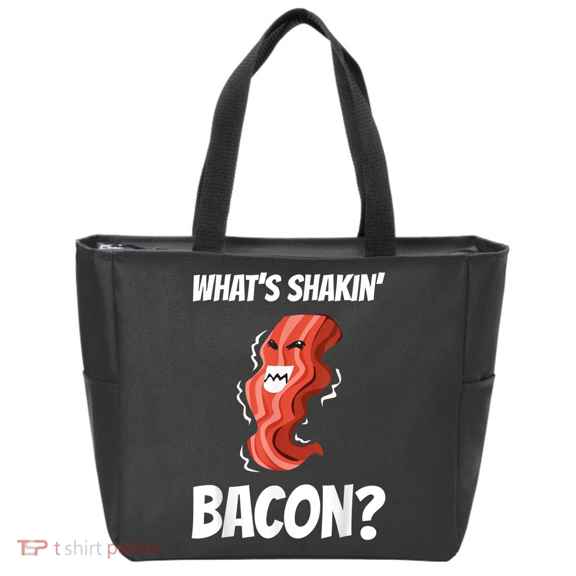 Funny What's Shakin' Bacon For Men Women Meat Eater BBQ Tote Bag