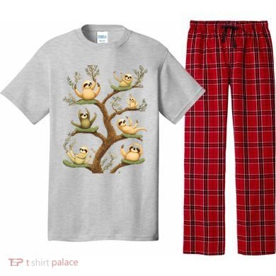 Funny Whimsical Sloth Lover Design Cute Gift Pajama Set