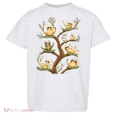 Funny Whimsical Sloth Lover Design Cute Gift Toddler T-Shirt