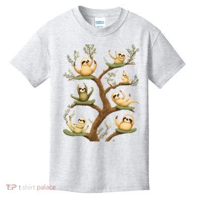 Funny Whimsical Sloth Lover Design Cute Gift Kids T-Shirt