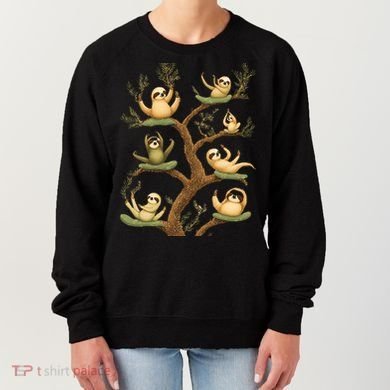 Funny Whimsical Sloth Lover Design Cute Gift Women's Sweatshirt