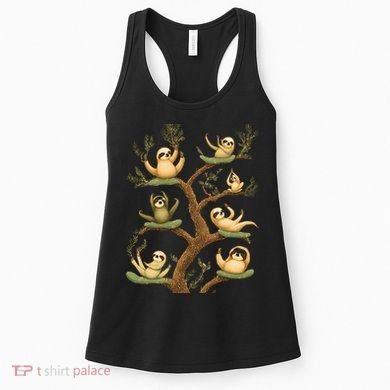 Funny Whimsical Sloth Lover Design Cute Gift Women's Tank Top