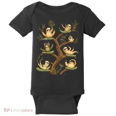 Funny Whimsical Sloth Lover Design Cute Gift Baby Bodysuit