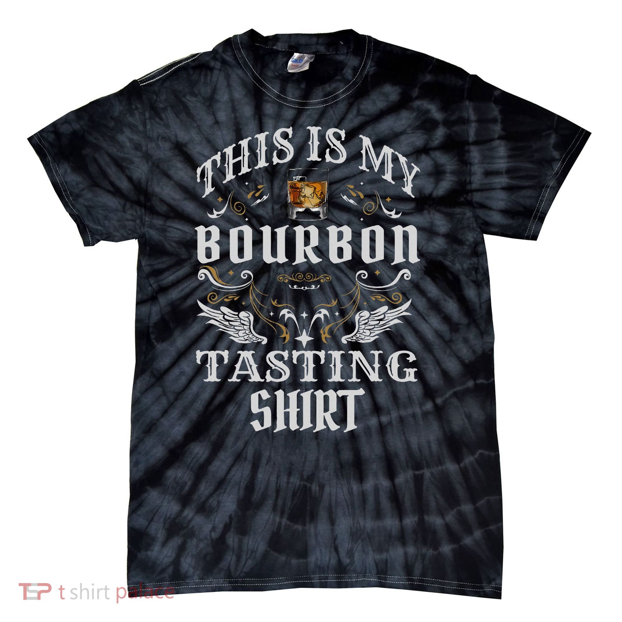 Funny Whiskey This Is My Bourbon Tasting Tie-Dye T-Shirt