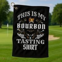 Funny Whiskey This Is My Bourbon Tasting Golf Towel thumb 1