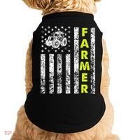 Flag With Tractor Patriotic Farmer Doggie Tank thumb 0