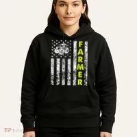 Flag With Tractor Patriotic Farmer Hoodie thumb 5