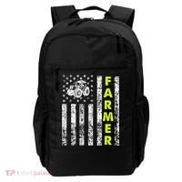Flag With Tractor Patriotic Farmer Backpack thumb 0