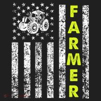 Flag With Tractor Patriotic Farmer Beanie thumb 2