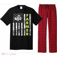 Flag With Tractor Patriotic Farmer Pajama Set thumb 0