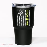 Flag With Tractor Patriotic Farmer Tumbler thumb 0