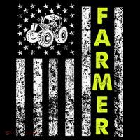 Flag With Tractor Patriotic Farmer Mousepad thumb 1