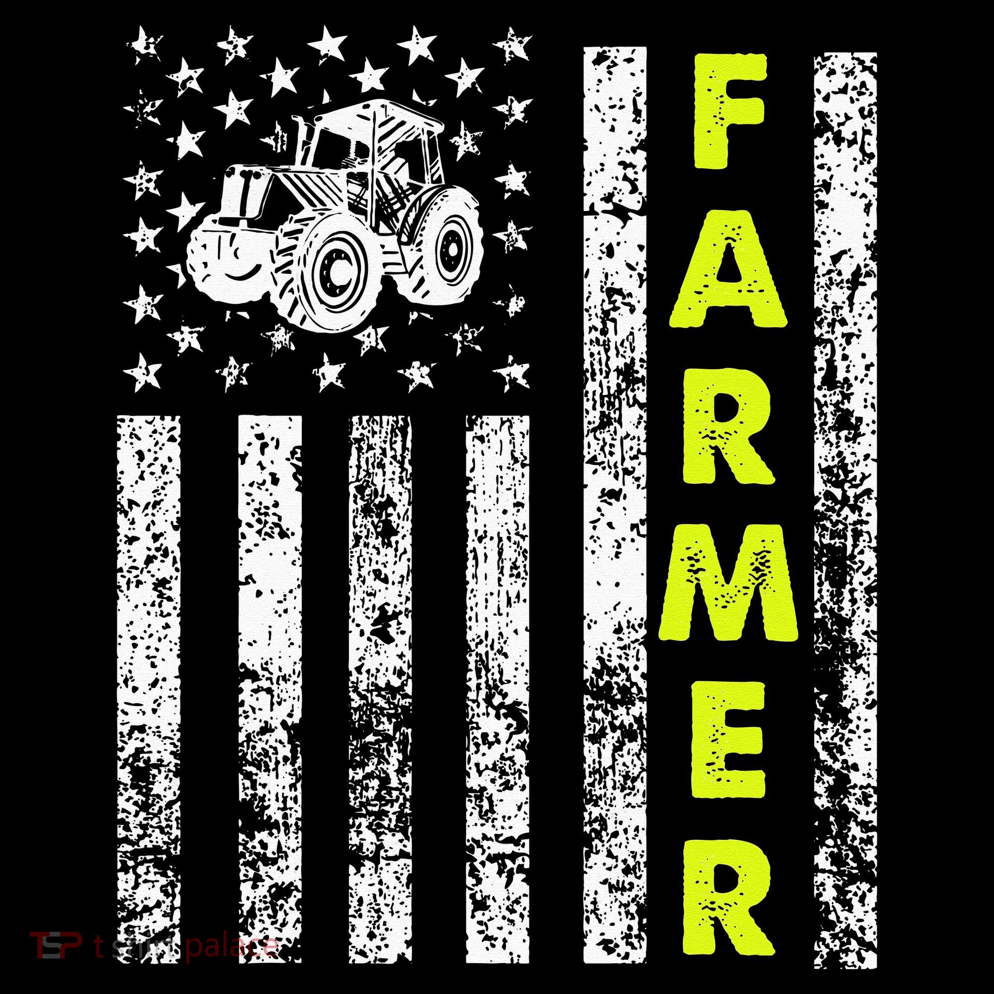 Flag With Tractor Patriotic Farmer Mousepad