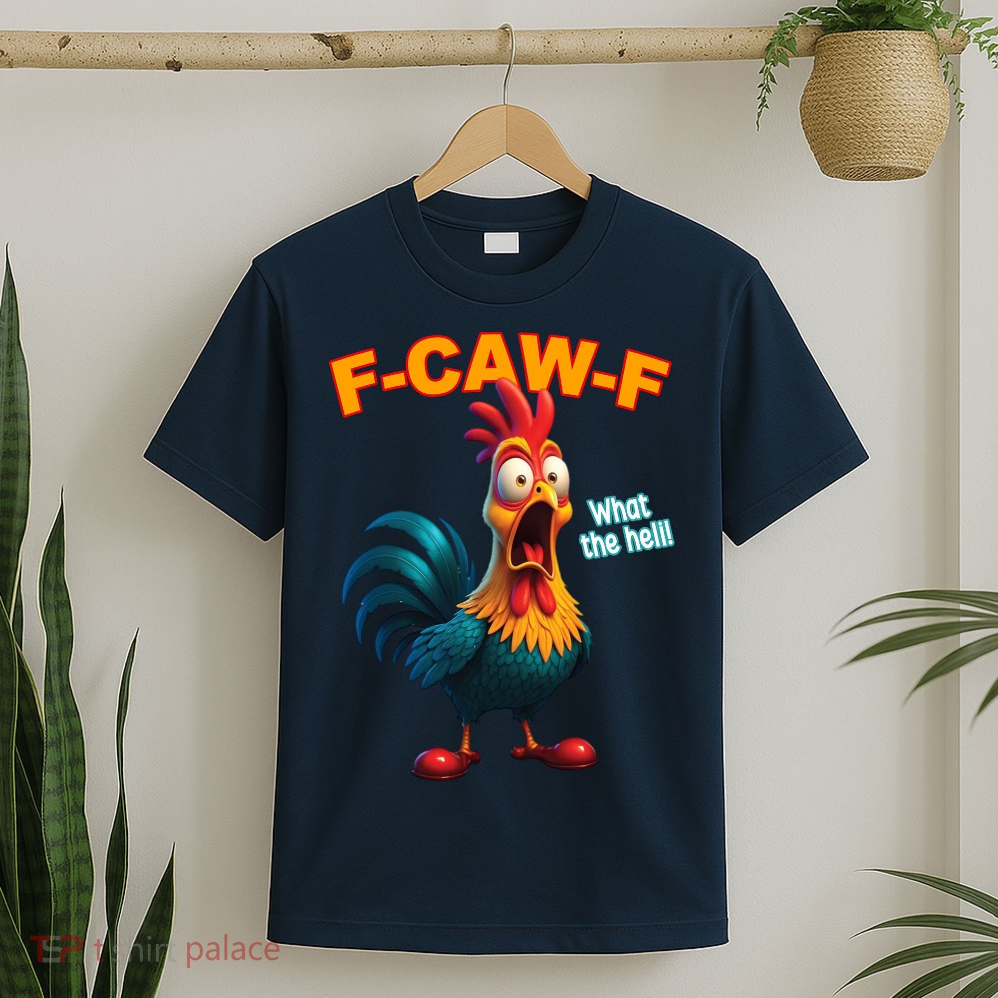 F-CAW-F What The Heli Poultry Funny Humor T-Shirt