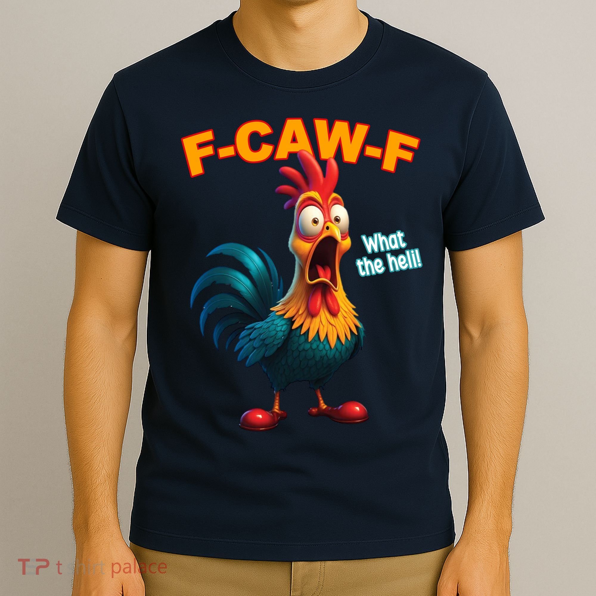 F-CAW-F What The Heli Poultry Funny Humor T-Shirt