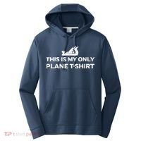 Funny Woodworking This Is My Only Plane Performance Fleece Hoodie thumb 0