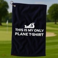 Funny Woodworking This Is My Only Plane Golf Towel thumb 1