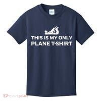 Funny Woodworking This Is My Only Plane Kids T-Shirt thumb 0
