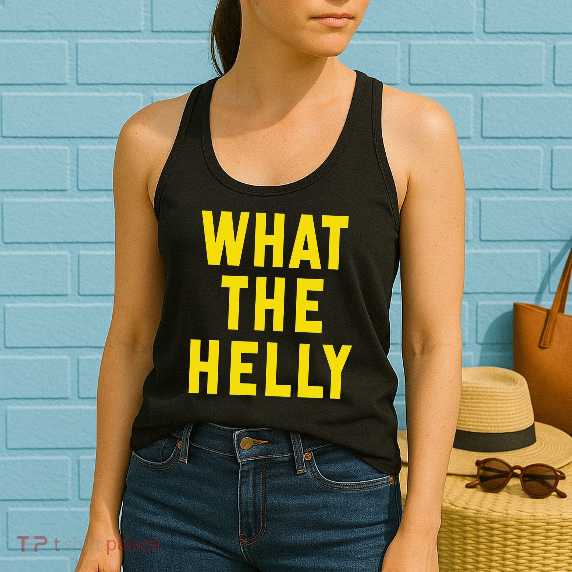 Funny What The Helly Gen Z Iconic Trend Aesthetic Meme Women's Tank Top