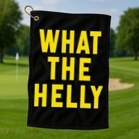 Funny What The Helly Gen Z Iconic Trend Aesthetic Meme Golf Towel thumb 1