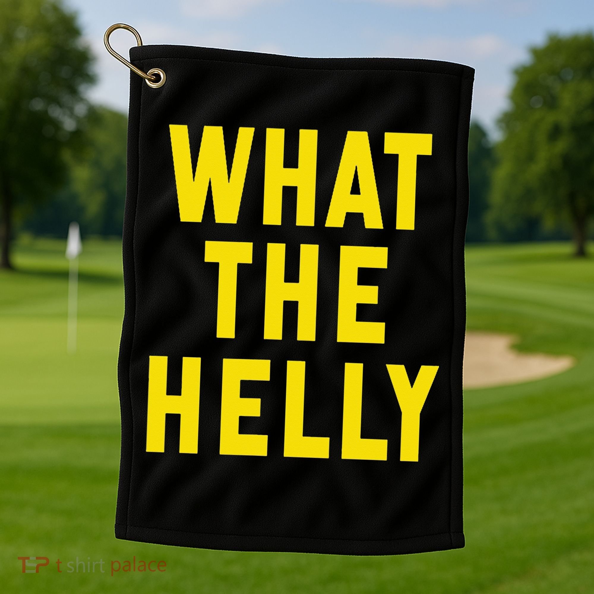 Funny What The Helly Gen Z Iconic Trend Aesthetic Meme Golf Towel