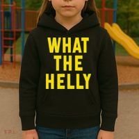 Funny What The Helly Gen Z Iconic Trend Aesthetic Meme Kids Hoodie thumb 3