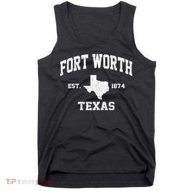 Fort Worth Texas Tx Vintage State Athletic Style Gift Tank Top
