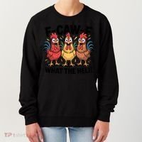 F-Caw-A What The Heli! Funny Chicken Women's Sweatshirt thumb 0