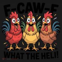 F-Caw-A What The Heli! Funny Chicken Tote Bag thumb 4
