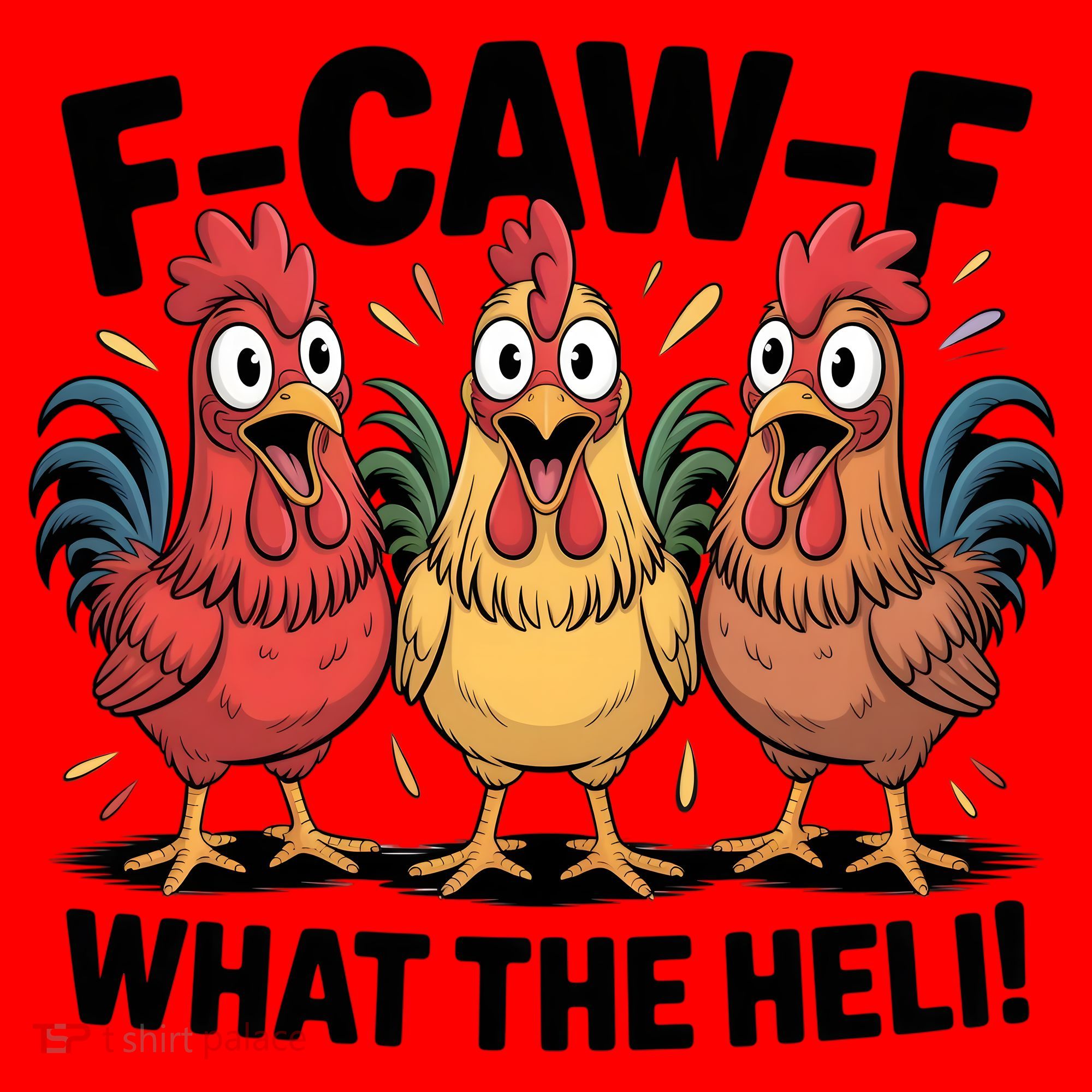 F-Caw-A What The Heli! Funny Chicken Santa Hat