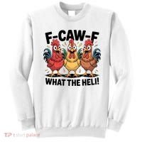 F-Caw-A What The Heli! Funny Chicken Sweatshirt thumb 0