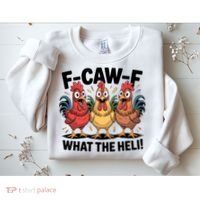 F-Caw-A What The Heli! Funny Chicken Sweatshirt thumb 2