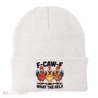 F-Caw-A What The Heli! Funny Chicken Beanie thumb 0