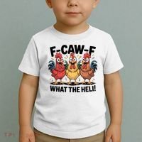F-Caw-A What The Heli! Funny Chicken Toddler T-Shirt thumb 2