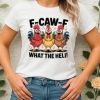 F-Caw-A What The Heli! Funny Chicken Women's T-Shirt thumb 2