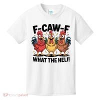 F-Caw-A What The Heli! Funny Chicken Kids T-Shirt thumb 0