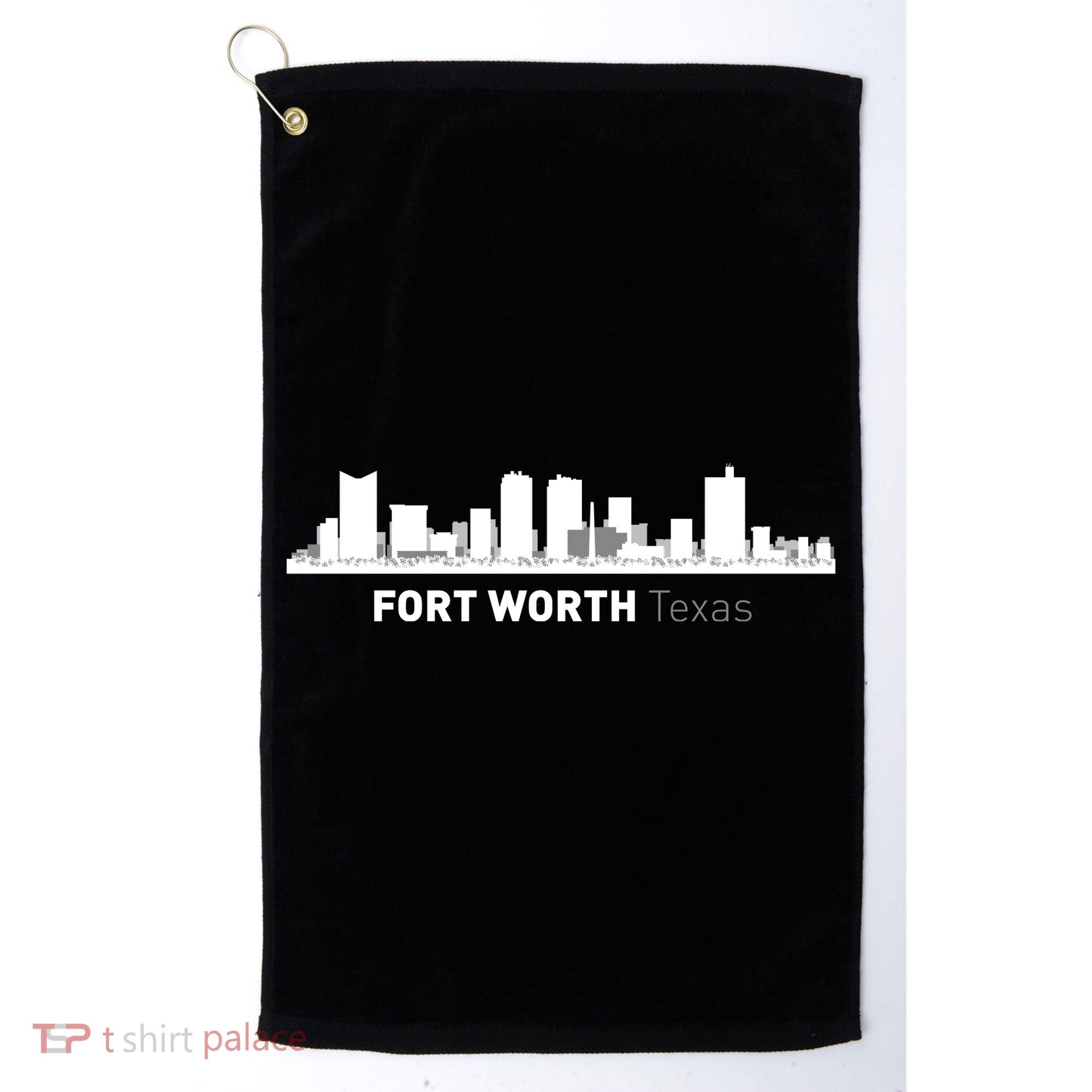 Fort Worth Texas Skyline Golf Towel