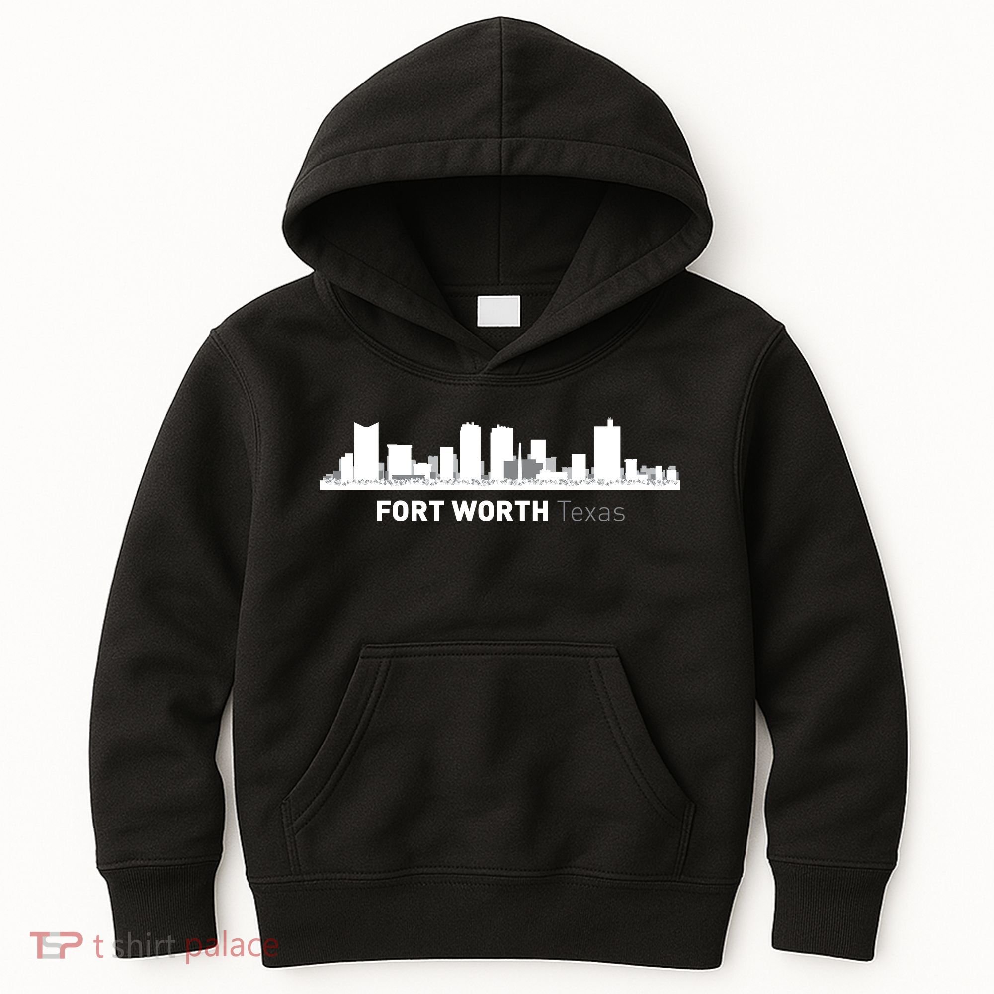 Fort Worth Texas Skyline Kids Hoodie