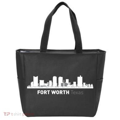 Fort Worth Texas Skyline Tote Bag