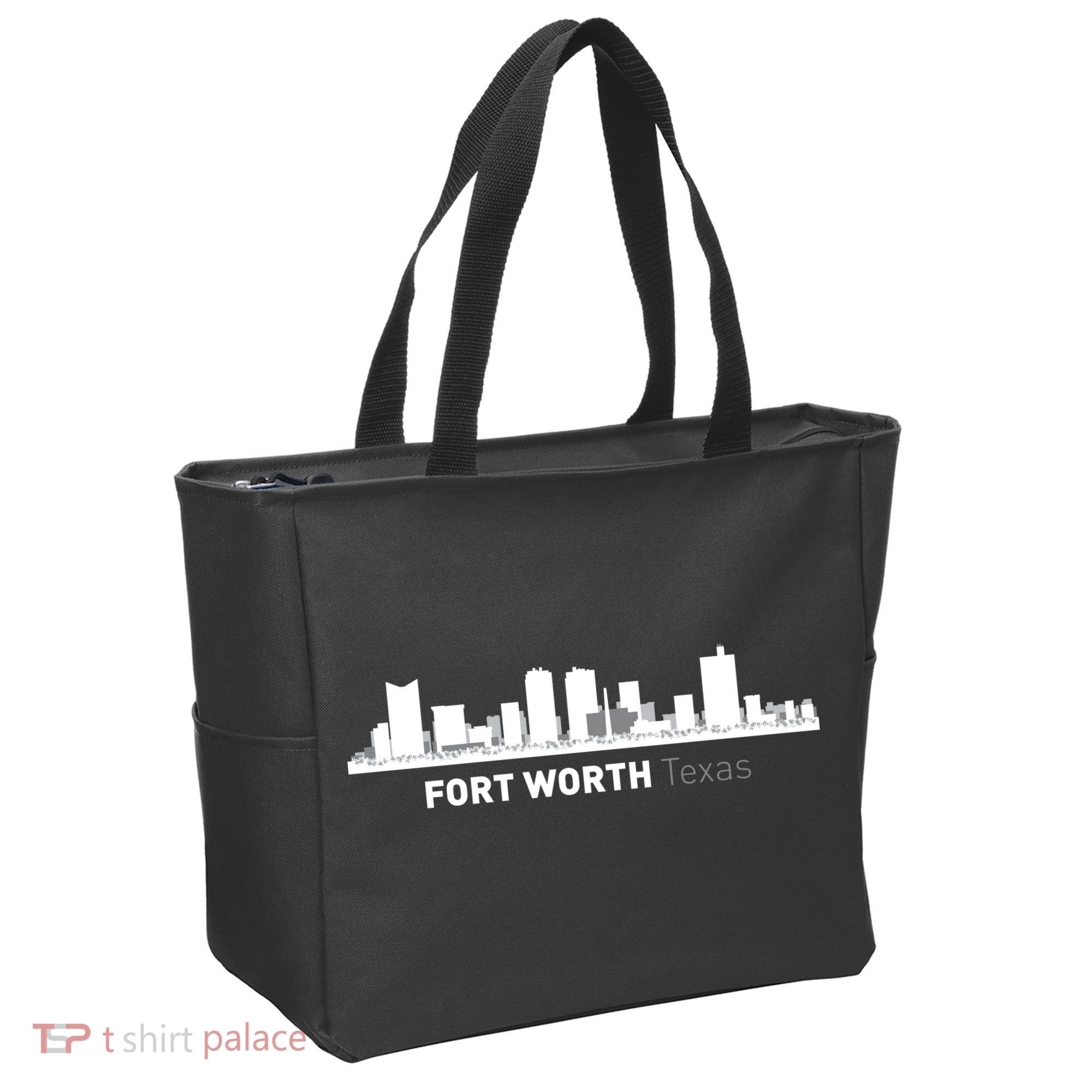 Fort Worth Texas Skyline Tote Bag