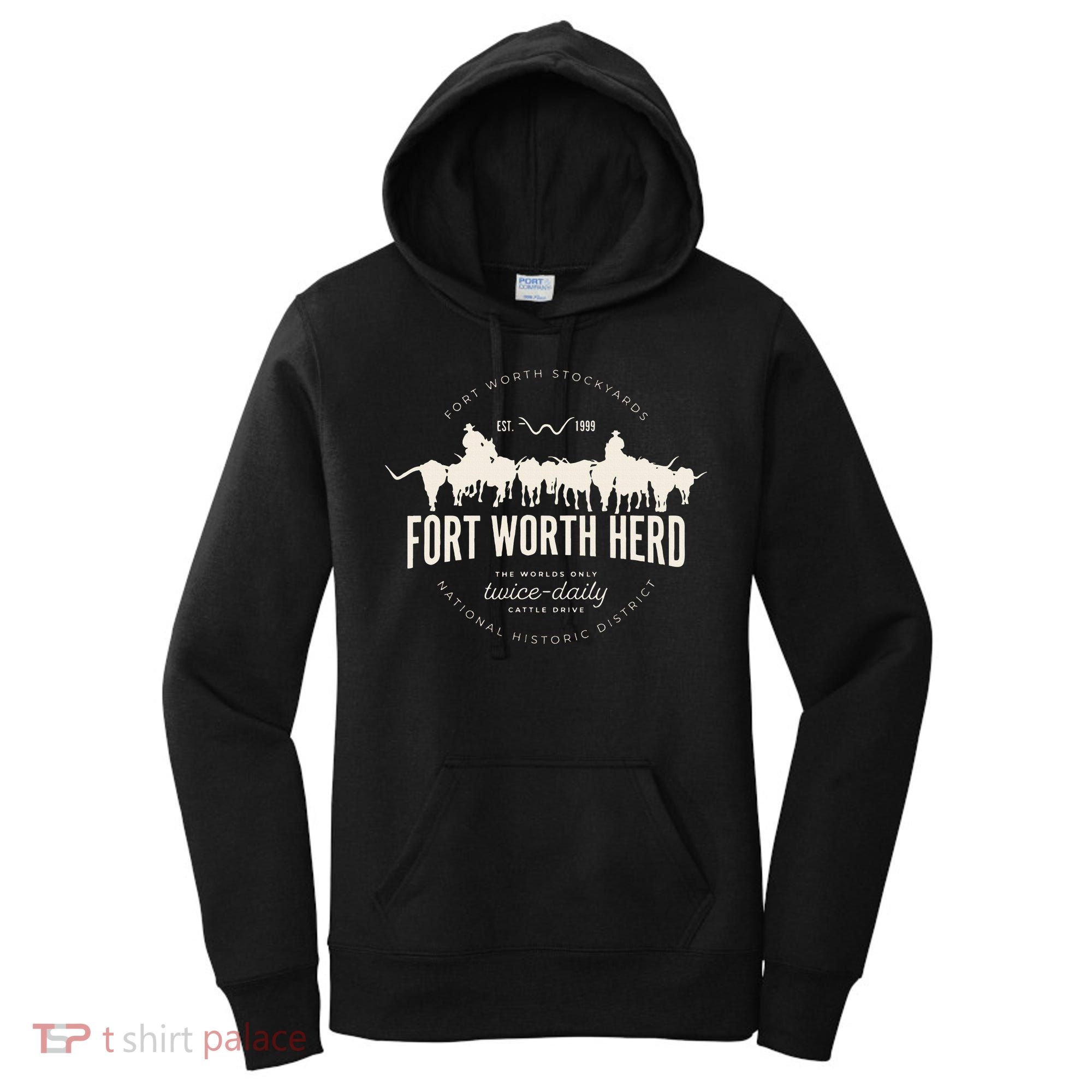Fort Worth Texas Stockyards And Rodeo Cowboy Women's Hoodie