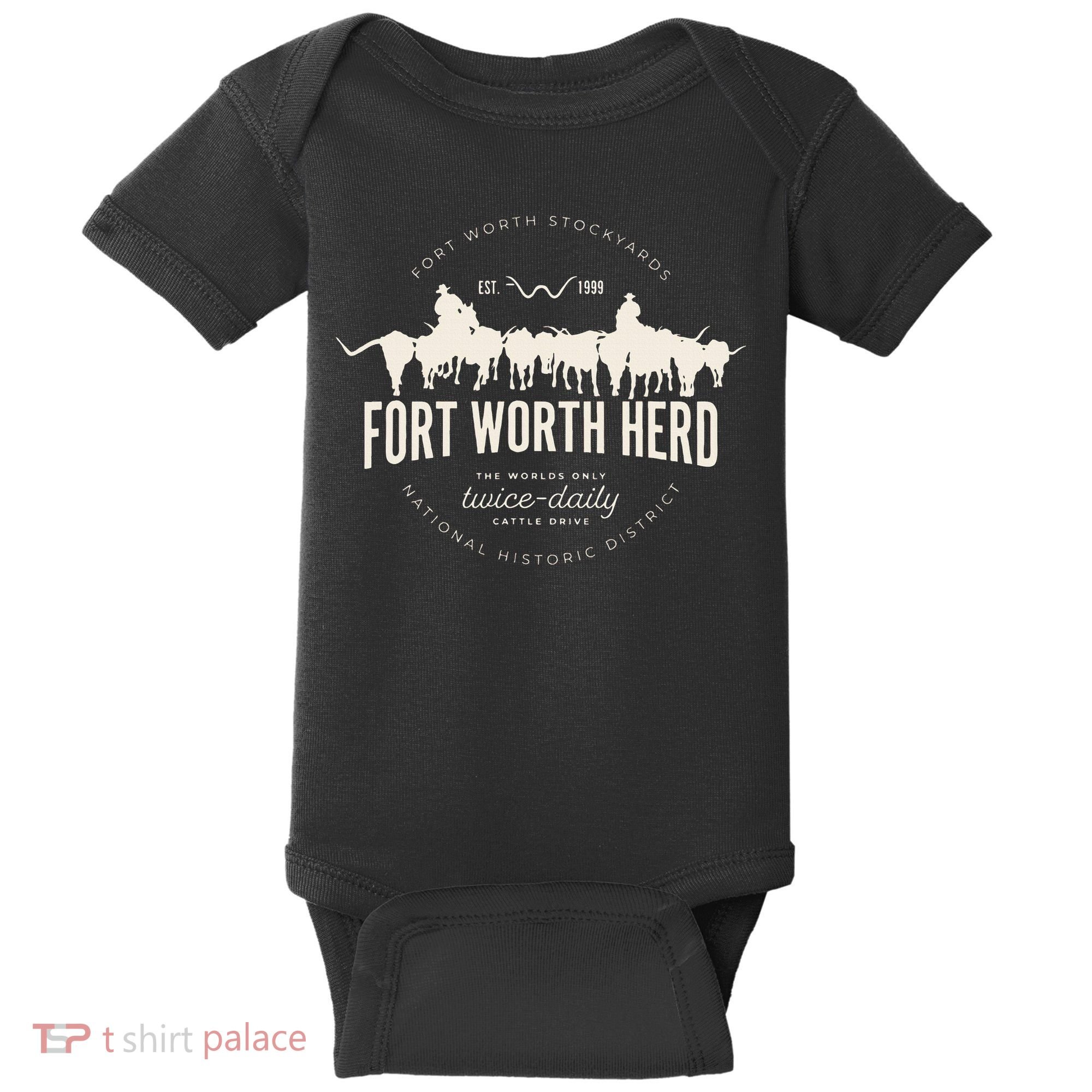Fort Worth Texas Stockyards And Rodeo Cowboy Baby Bodysuit