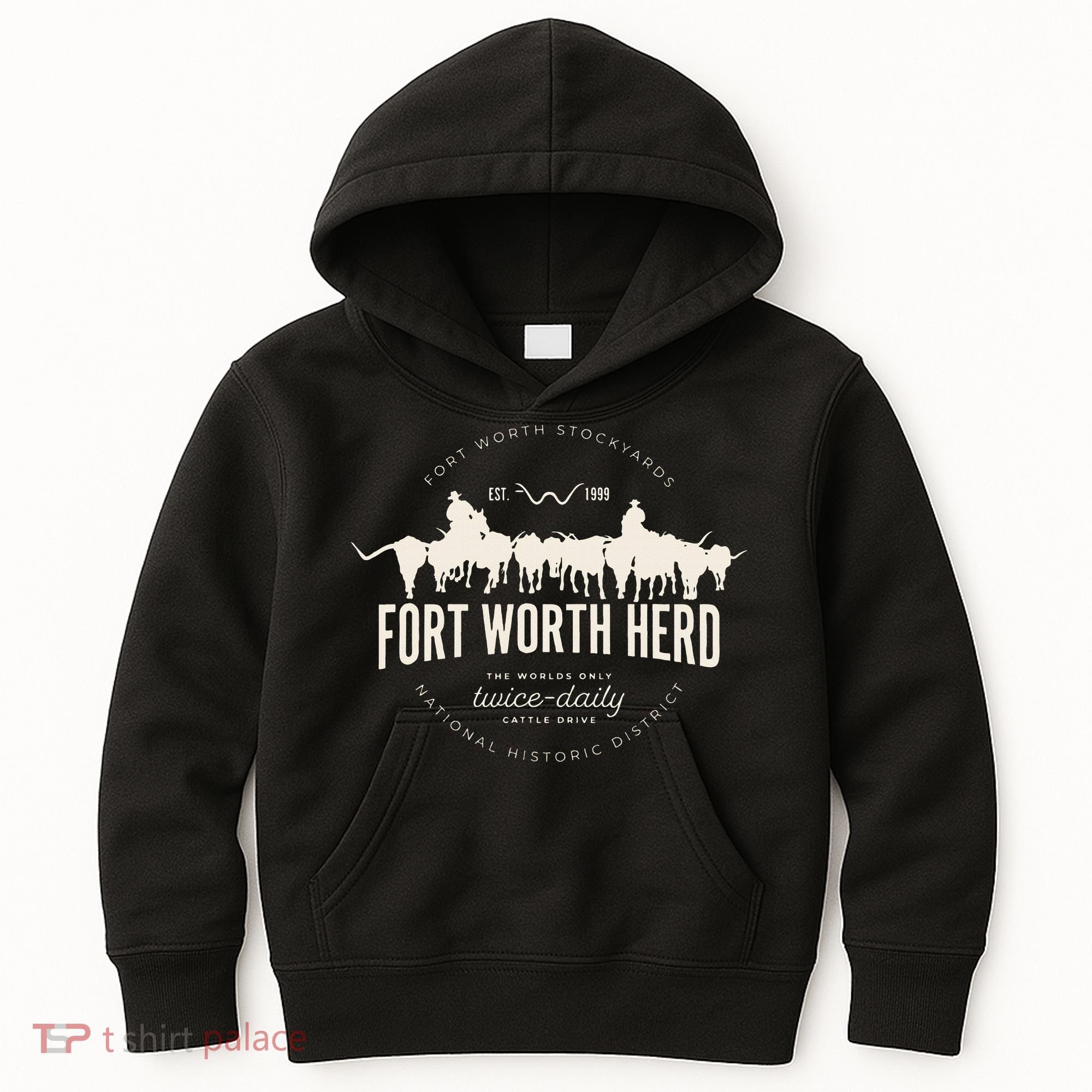Fort Worth Texas Stockyards And Rodeo Cowboy Kids Hoodie