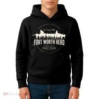 Fort Worth Texas Stockyards And Rodeo Cowboy Kids Hoodie thumb 4