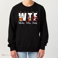 Funny Whiskey Turkey Family Bourbon Lovers Thanksgiving Women's Sweatshirt thumb 0