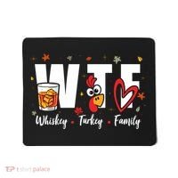 Funny Whiskey Turkey Family Bourbon Lovers Thanksgiving Mousepad thumb 0