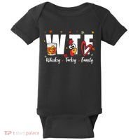 Funny Whiskey Turkey Family Bourbon Lovers Thanksgiving Baby Bodysuit thumb 0